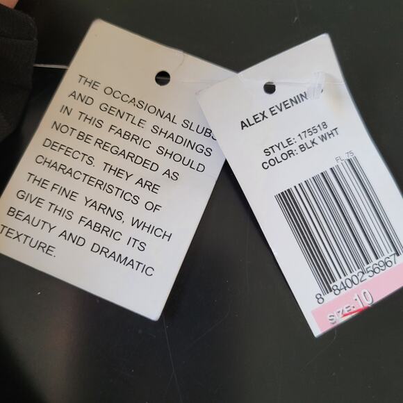 NWT Alex Evenings Maxi Dress Size 10 Black Bodice Floral Skirt Pockets Event EUC - Picture 9 of 13